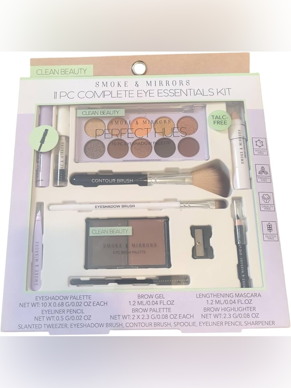 Smoke & Mirrors Perfect Hues 11-Pc Eye Essentials Kit - Neutral Plum - Picture 2 of 2